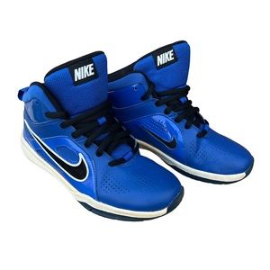 Blue Nike sneakers